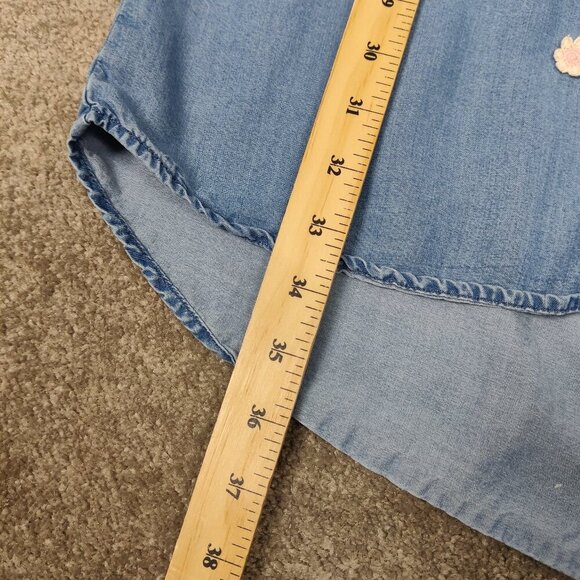 Gerry Weber Women's Tunic Sz 10 Blue Tencel Denim Upcycled Bohemian Cottagecore - Picture 9 of 9